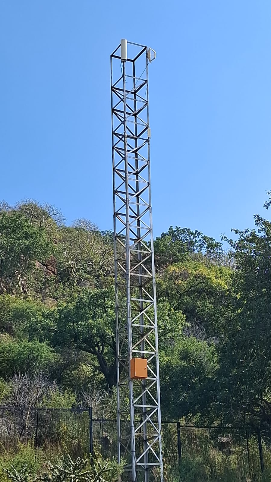 Wireless communications tower assessed during the feasibility project